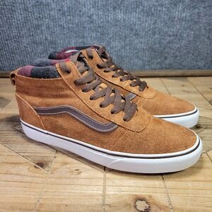 VANS Ward Hi MTE Men's 9.5 Hiking Sneakers Cognac Caramel Suede  Shoes Outdoors